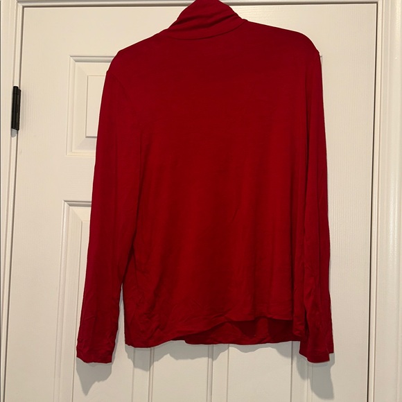 Chicos Red Turtleneck Long Sleeve Top Size 2 - Picture 4 of 8